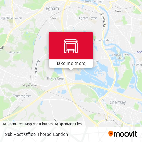 Sub Post Office, Thorpe map