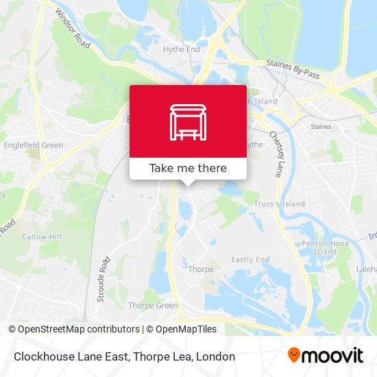 Clockhouse Lane East, Thorpe Lea map