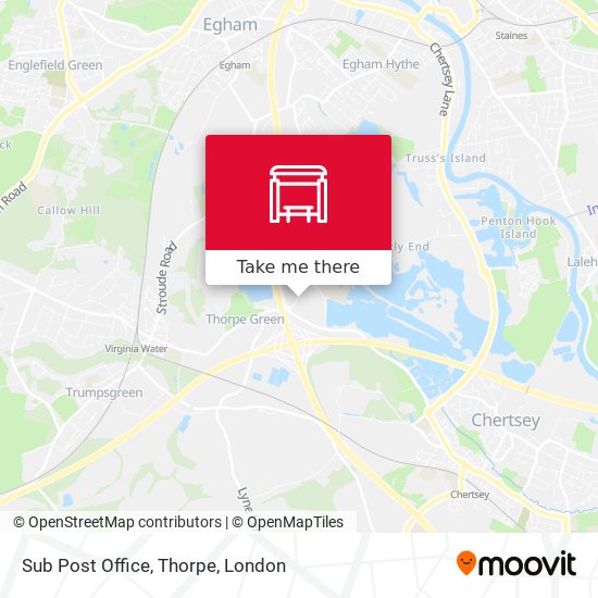Sub Post Office, Thorpe map