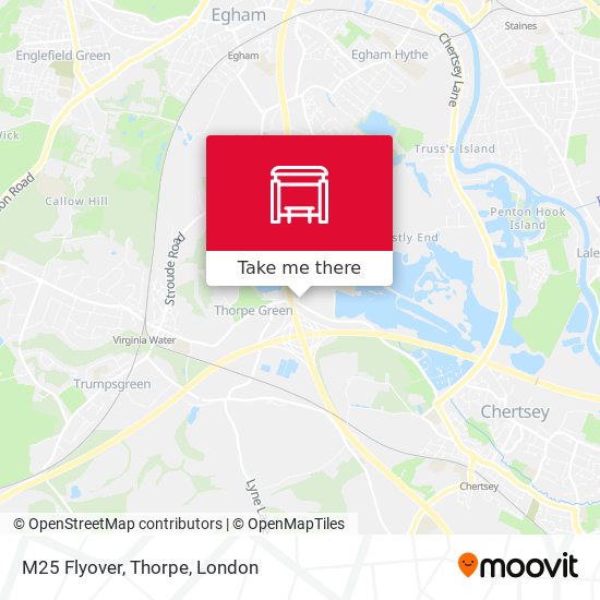 M25 Flyover, Thorpe map