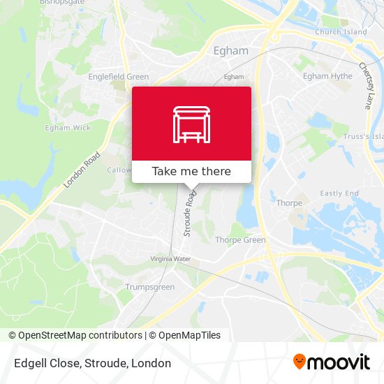 Edgell Close, Stroude map