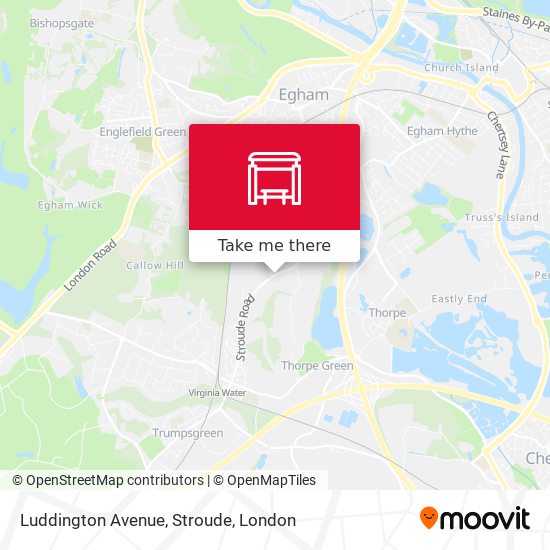 Luddington Avenue, Stroude map