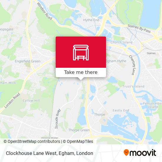Clockhouse Lane West, Egham map