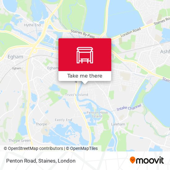 Penton Road, Staines map