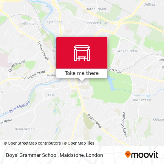 Boys' Grammar School, Maidstone map