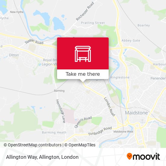 Allington Way, Allington map