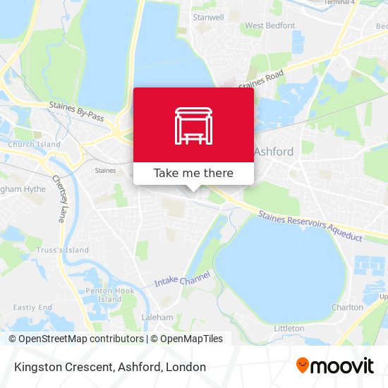 Kingston Crescent, Ashford map
