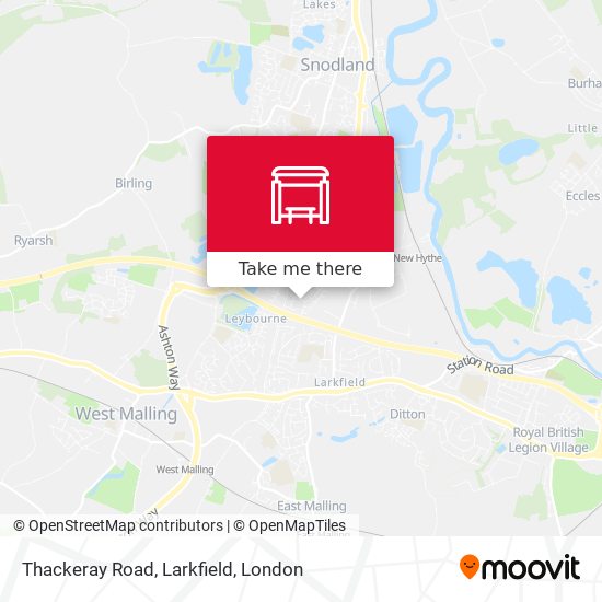 Thackeray Road, Larkfield map