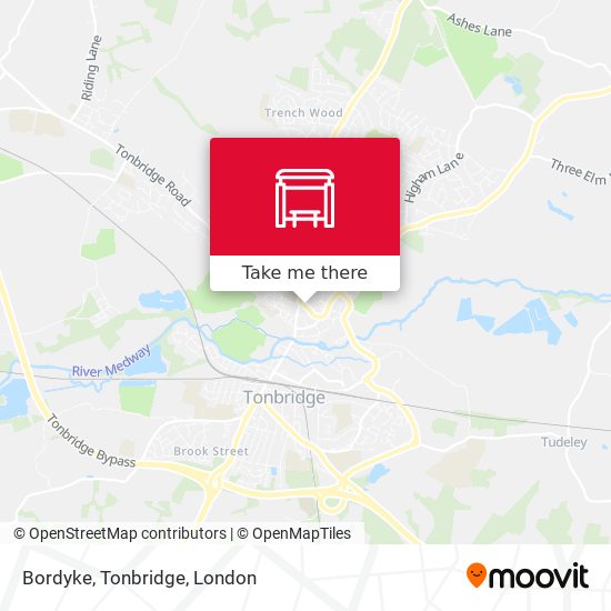 Bordyke, Tonbridge map