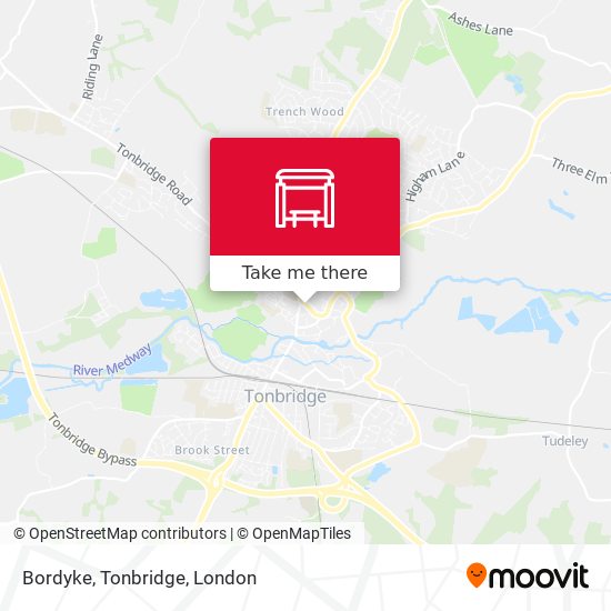 Bordyke, Tonbridge map