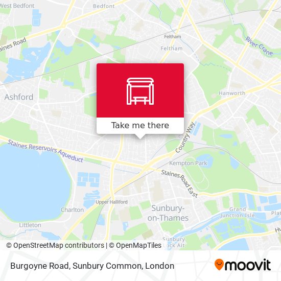 Burgoyne Road, Sunbury Common map