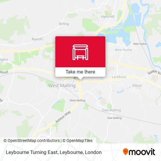 Leybourne Turning East, Leybourne map