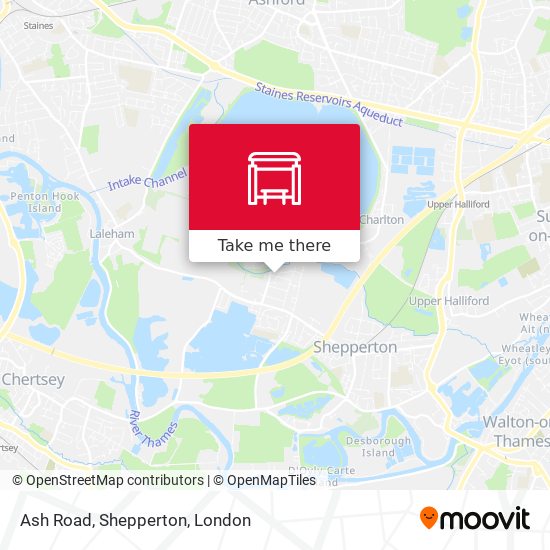 Ash Road, Shepperton map