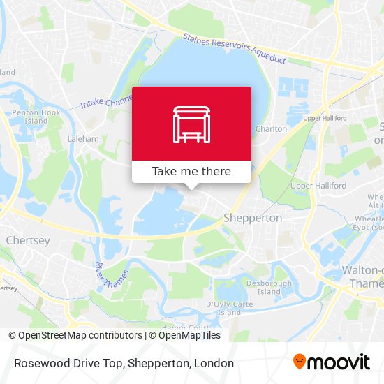 Rosewood Drive Top, Shepperton map
