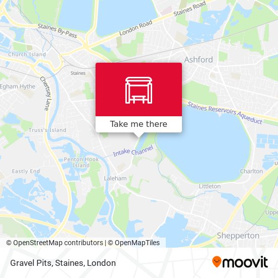 Gravel Pits, Staines map