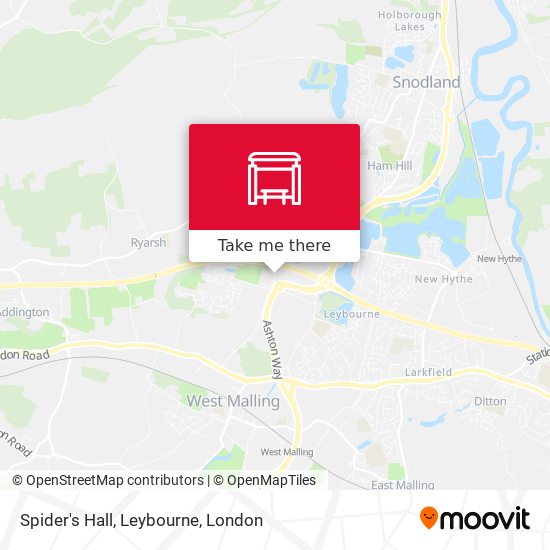 Spider's Hall, Leybourne map