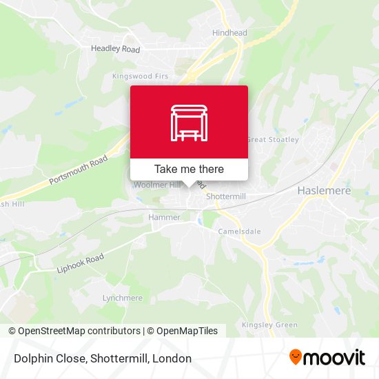 Dolphin Close, Shottermill map