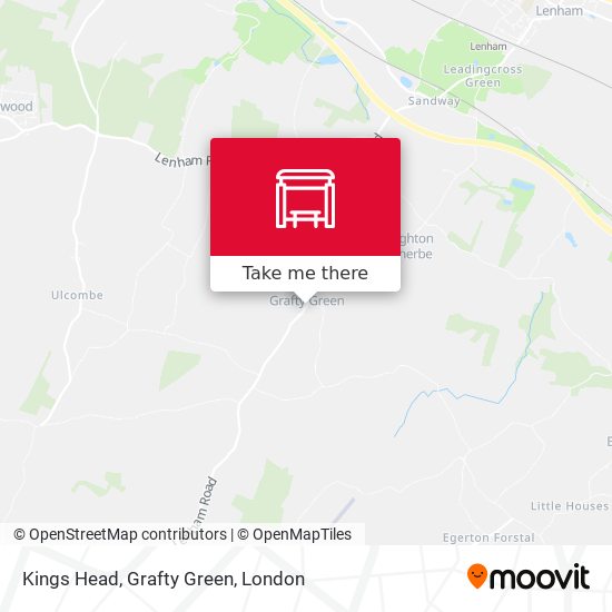 Kings Head, Grafty Green map