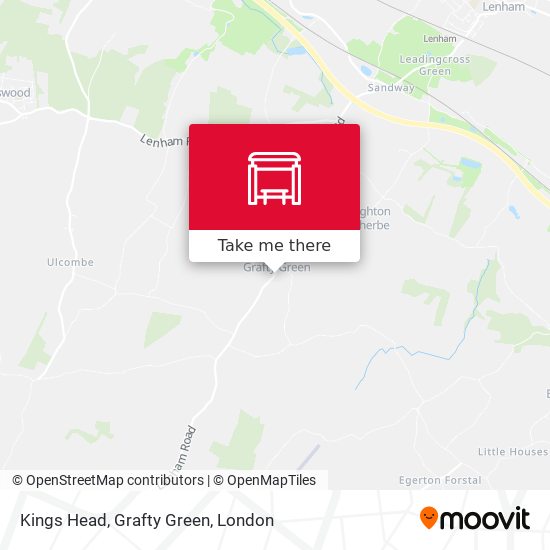 Kings Head, Grafty Green map