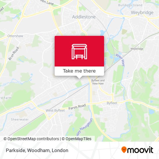 Parkside, Woodham map