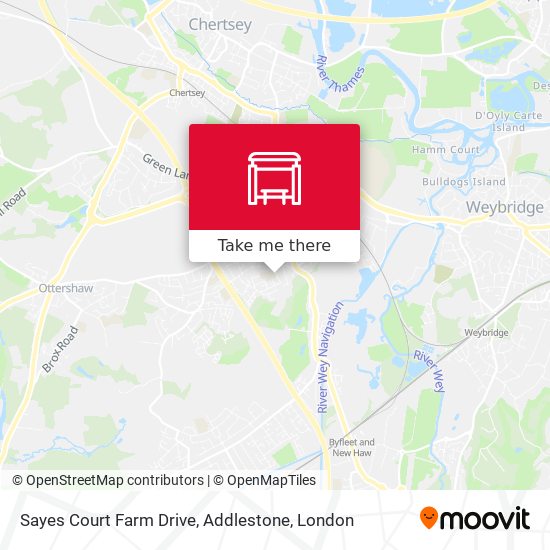 Sayes Court Farm Drive, Addlestone map