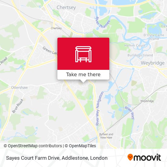 Sayes Court Farm Drive, Addlestone map