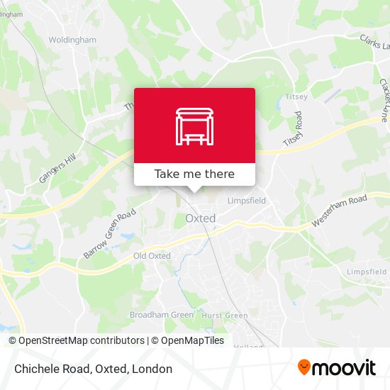 Chichele Road, Oxted map