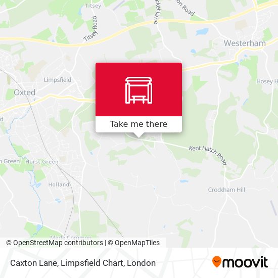 Caxton Lane, Limpsfield Chart map