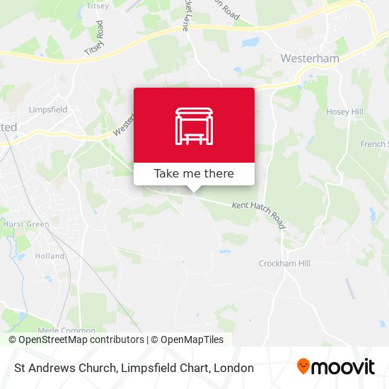 St Andrews Church, Limpsfield Chart map
