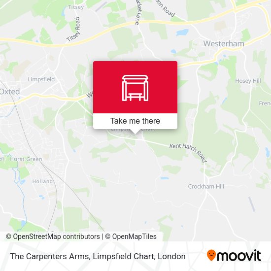The Carpenters Arms, Limpsfield Chart map