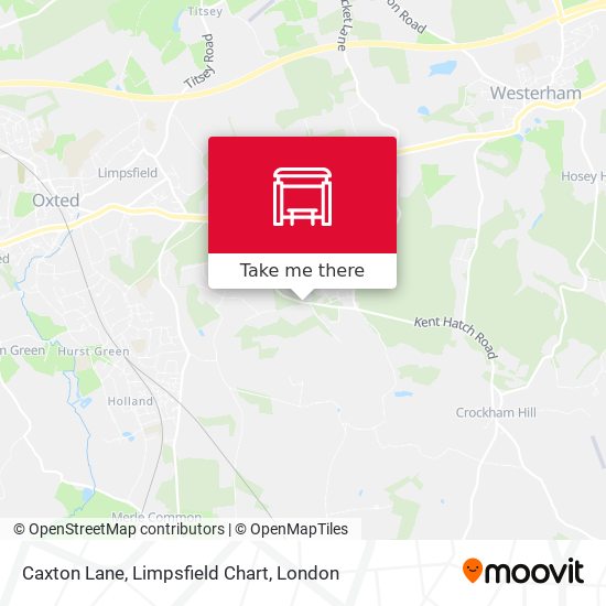 Caxton Lane, Limpsfield Chart map