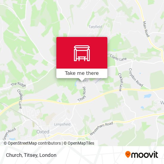 Church, Titsey map