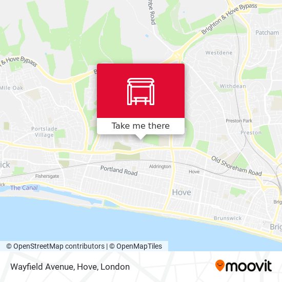 Wayfield Avenue, Hove map