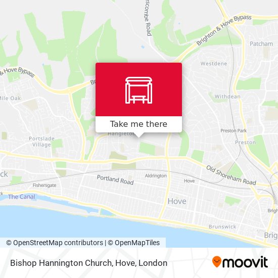 Bishop Hannington Church, Hove map