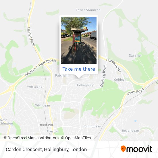 Carden Crescent, Hollingbury map