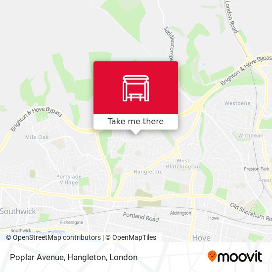 Poplar Avenue, Hangleton map