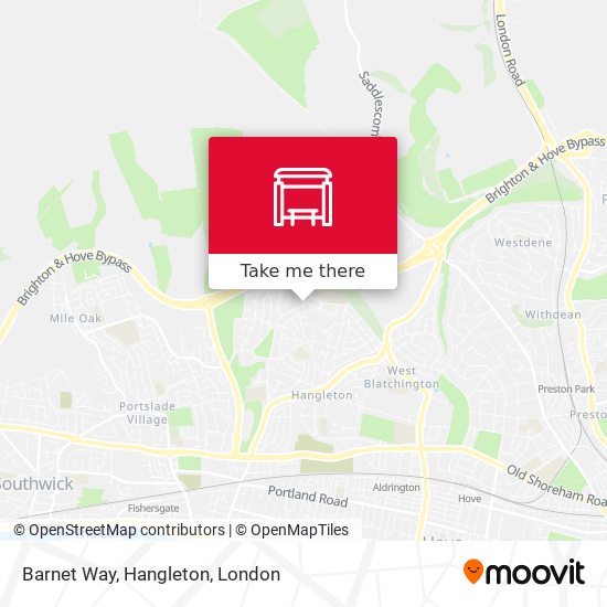 Barnet Way, Hangleton map