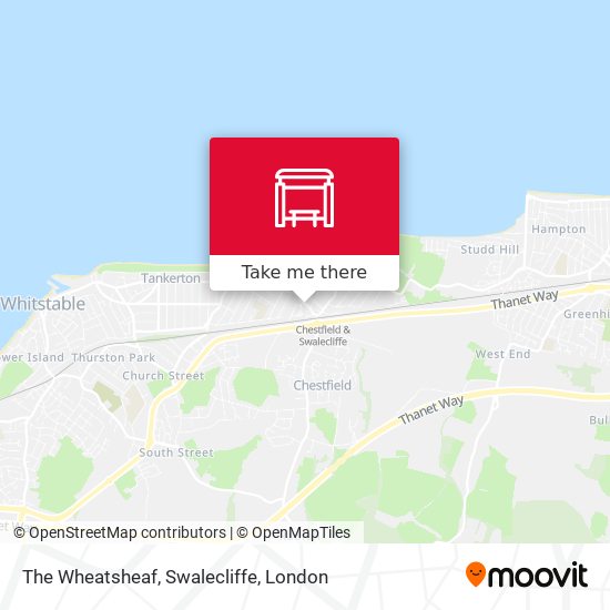 The Wheatsheaf, Swalecliffe map
