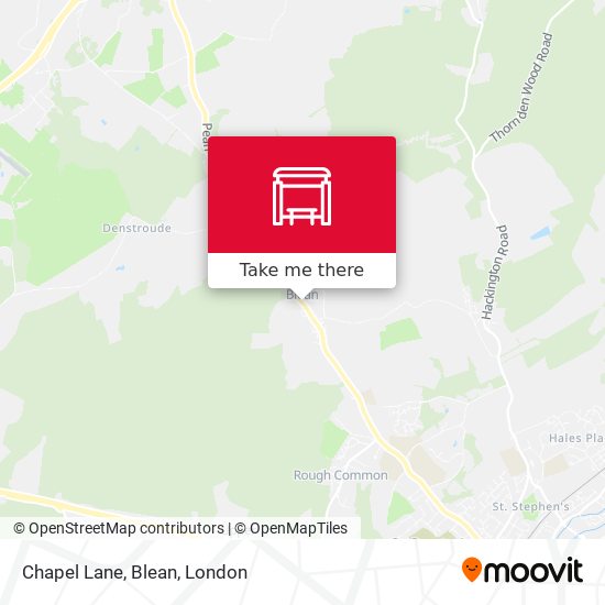 Chapel Lane, Blean map