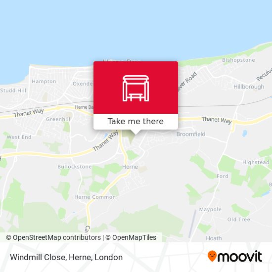 Windmill Close, Herne map