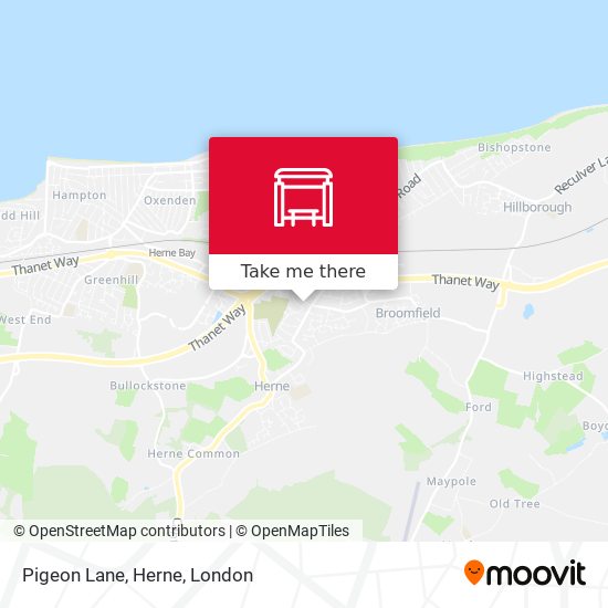 Pigeon Lane, Herne map