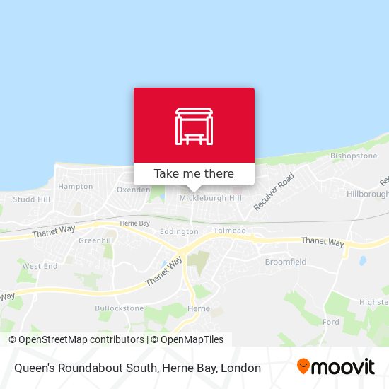 Queen's Roundabout South, Herne Bay map