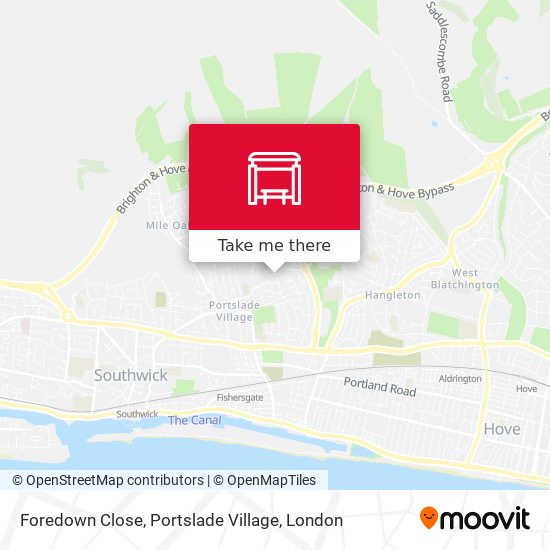Foredown Close, Portslade Village map