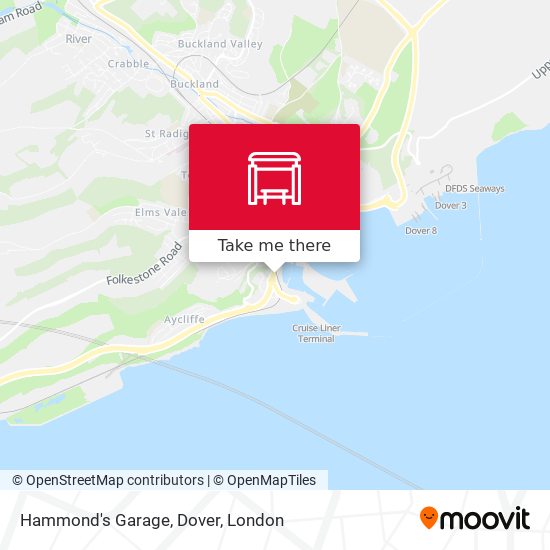 Hammond's Garage, Dover map