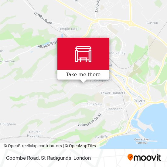 Coombe Road, St Radigunds map