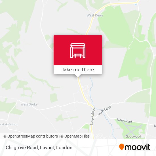 Chilgrove Road, Lavant map