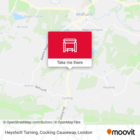 Heyshott Turning, Cocking Causeway map