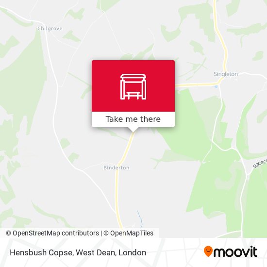 Hensbush Copse, West Dean map
