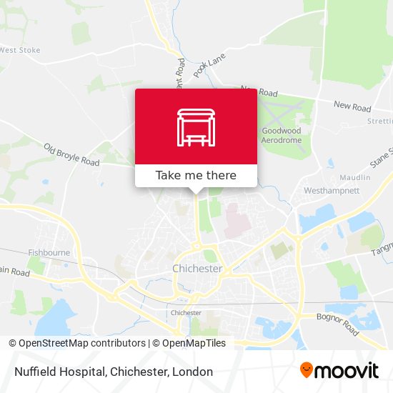 Nuffield Hospital, Chichester map