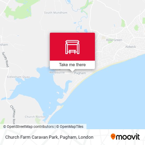 Church Farm Caravan Park, Pagham map